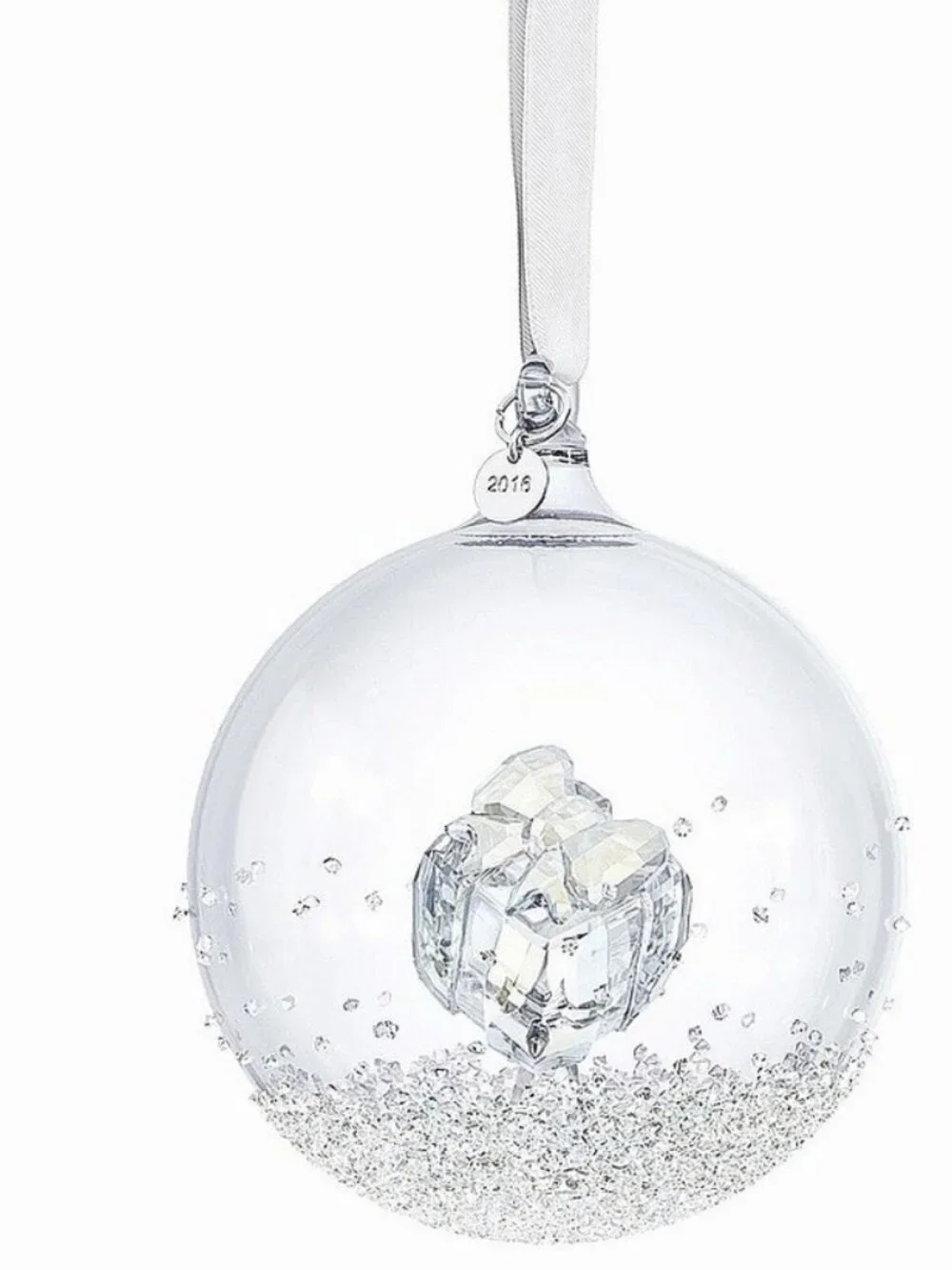 Swarovski 2016 Annual Christmas Present Gift in Ball Ornament  in box